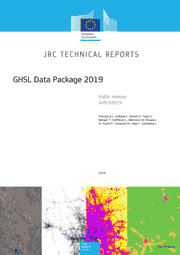 Front cover of the GHSL Data Package 2019 report